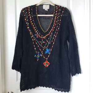 Embellished Black Sweater